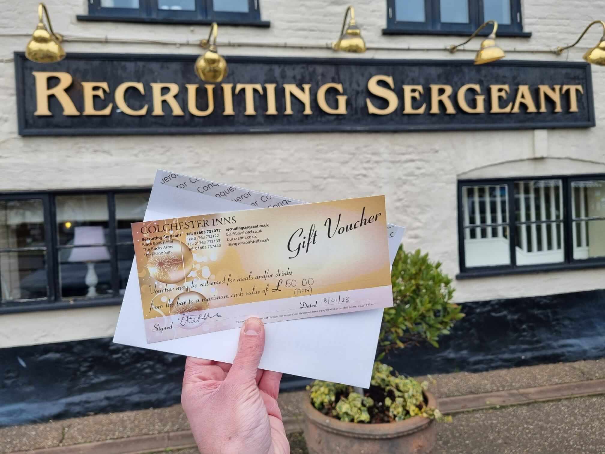 RS Gift Voucher recruiting sergeant